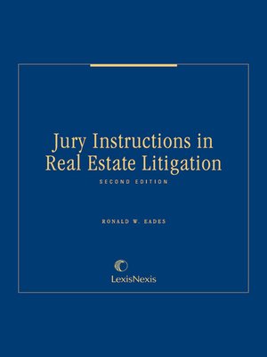 cover image of Jury Instructions in Real Estate Litigation